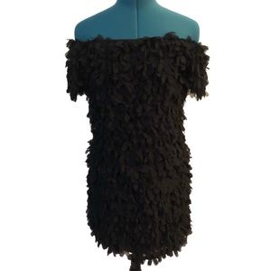 Ark & Co. Black Feathery Cocktail Dress